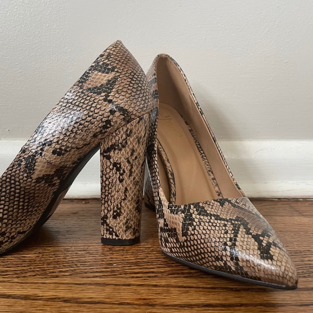 Snake skin heels